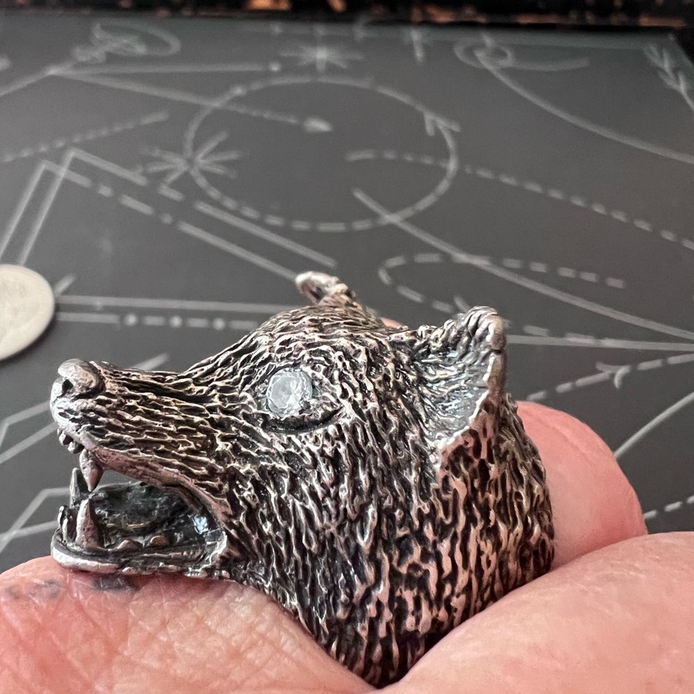 Huckleberry Ltd silver wolf ring - Picture 2 of 6